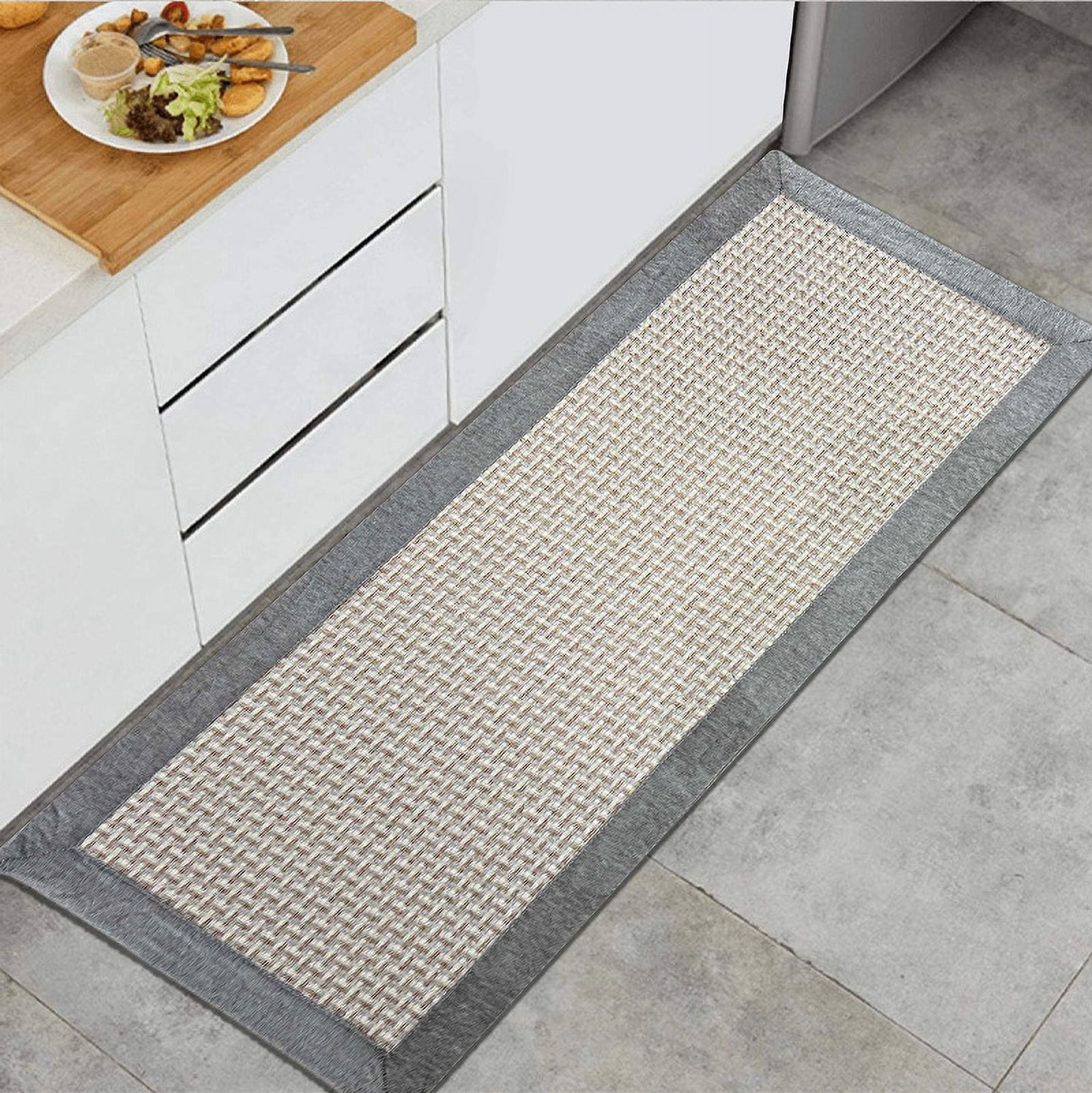 Namzi Bathroom Rug Mat , Non-Slip Plush Shaggy Bath Carpet, Machine Wash Dry, Bath Mats for Bathroom Floor, Tub and Shower, Bathroom Runner Bathmat Accessories Decor 19*47inch(Grey)
