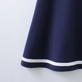 thumbnail image 3 of Eltusu Girls Cotton Dresses, Button Collared Short Sleeve A-Line School Uniform Dress Navy Size 9-10 T, 3 of 5