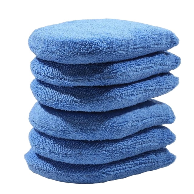 Almohadillas de pulido para coche, accesorios para vehículos, esponjas de limpieza reutilizables Azul