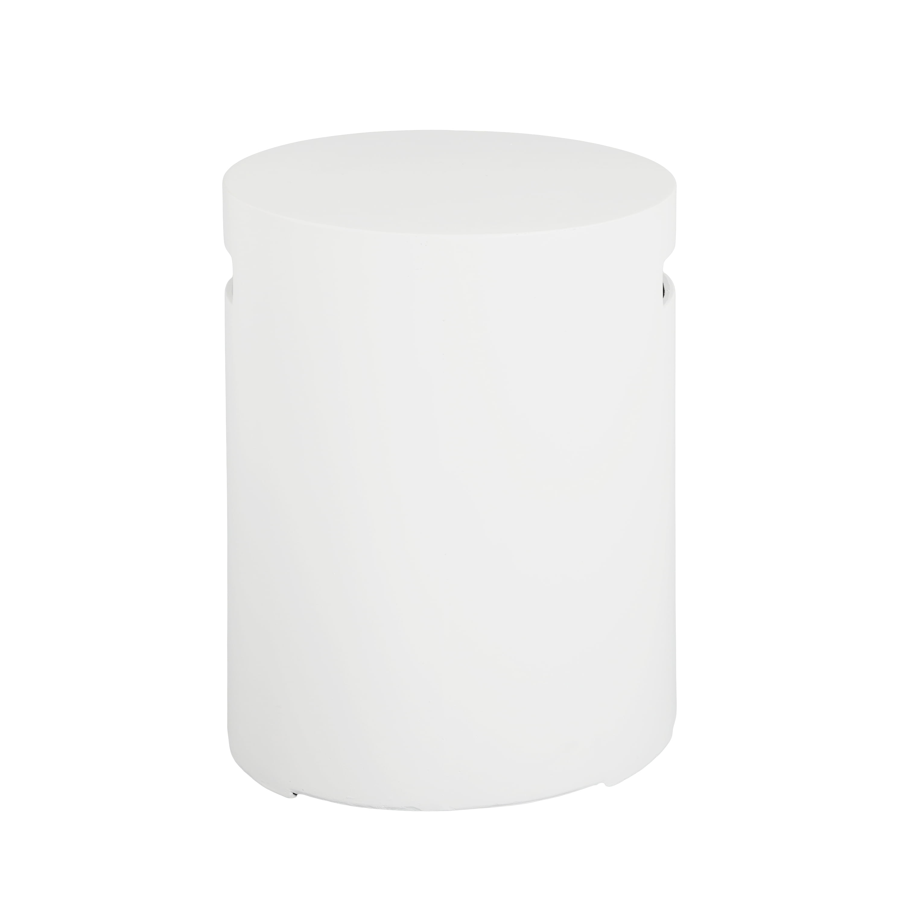 Mintazer 16" MGO Tank Holder Side Table Modern Lightweight Concrete Propane Tank Cover Table for Outdoor Patio, White