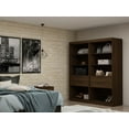thumbnail image 2 of Mulberry Open 2 Sectional Modern Wardrobe Closet with 4 Drawers - Set of 2 in Brown, 2 of 7