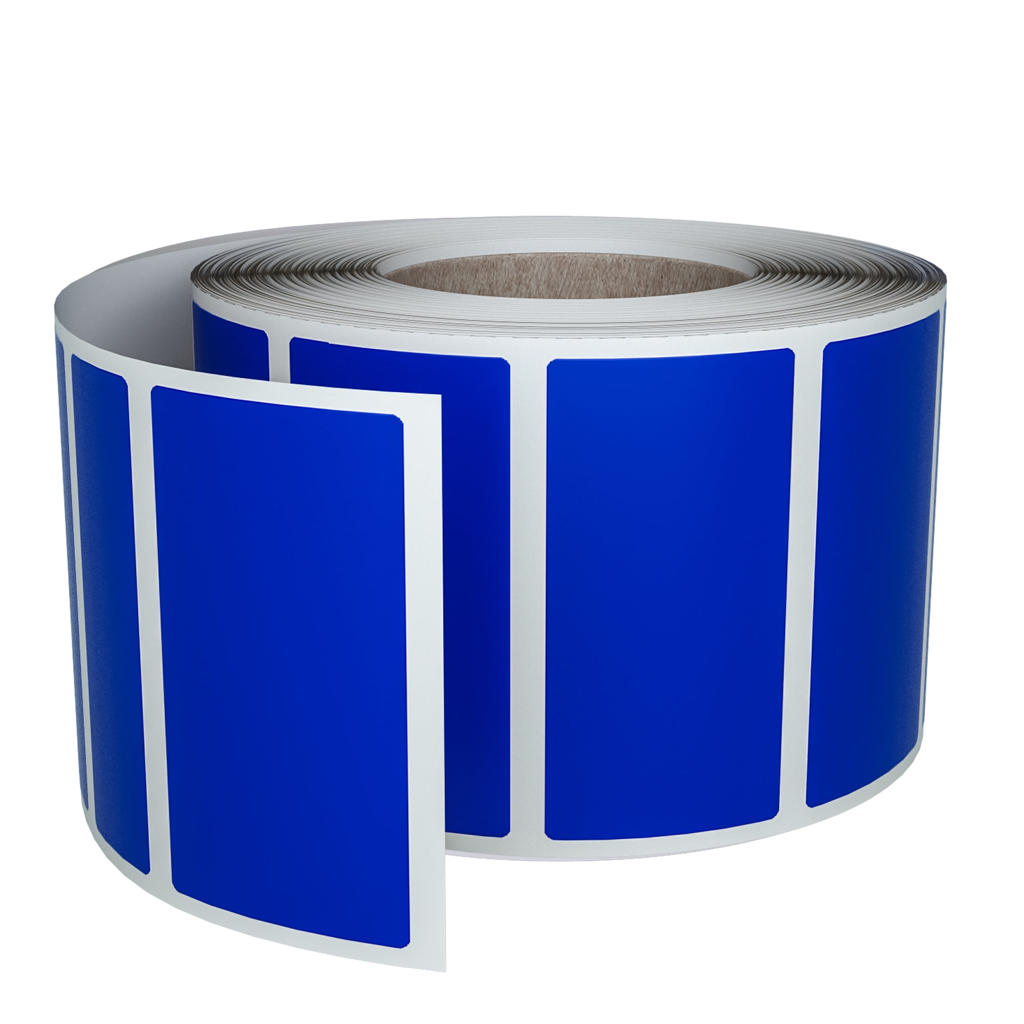 Sticker Labels Rolls Color Coding 1.57inch x 0.75 inch - Blue Rectangle Stickers Writable Surface (40mm x 19mm)- 500 Pack by Royal Green