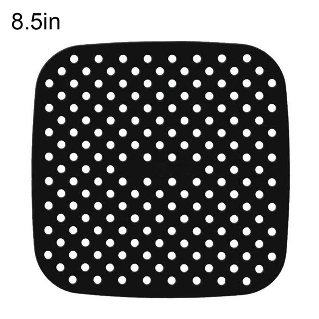 Billuyoard Dashline Outdoor Air Fryer Liner Reutilizable Airware Mat Antiadherente Square Kitchen Air Fryer Accesorio Herramientas y accesorios para hornear Negro 8.5 Zoll