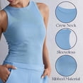 thumbnail image 4 of Women’s Undershirts (Pack of 12) Soft Cotton Blend Tank Tops, Tag Less A-Shirt Colorful Multipack Comfortable Fit (US, Alpha, Large, Regular, 12 Pieces Assorted Colors), 4 of 6