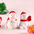 thumbnail image 5 of Miniatura de resina para decoración navideña, micropaisaje, Papá Noel, muñeco de nieve, adorno para árbol, figura en miniatura para jardín, decoración del hogar, 5 of 5