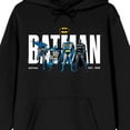 thumbnail image 7 of Batman 90th Anniversary Retro Character Poses Long Sleeve Adult Black Hooded Sweatshirt-Medium, 7 of 7
