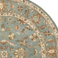 thumbnail image 3 of Safavieh Heritage 4' Round Hand Tufted Wool Rug in Blue and Blue, 3 of 3