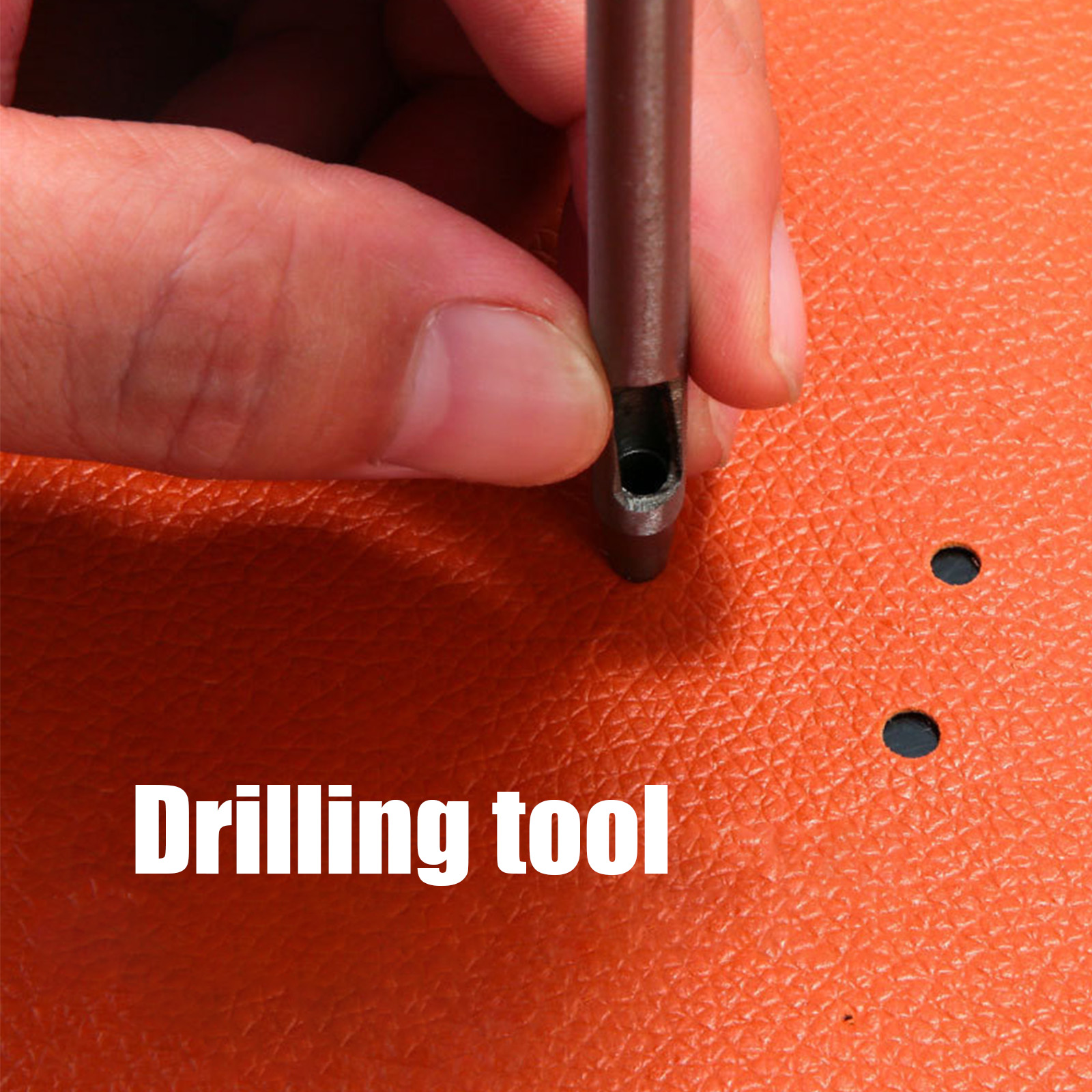 11Pcs Hollow Leather Hole Puncher 0.5mm-4.0mm Metal Round Hole Punching Tool With Ergonomic Handle For Leather Working