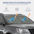 thumbnail image 4 of Disketp 2 Piece Fun Riding Dinosaur Pattern Windshield Sunshades,Folding Windshield Sun Shade For Car Suv Trucks Sedan,Blocks Uv Rays Sun Visor Protector-Small, 4 of 7