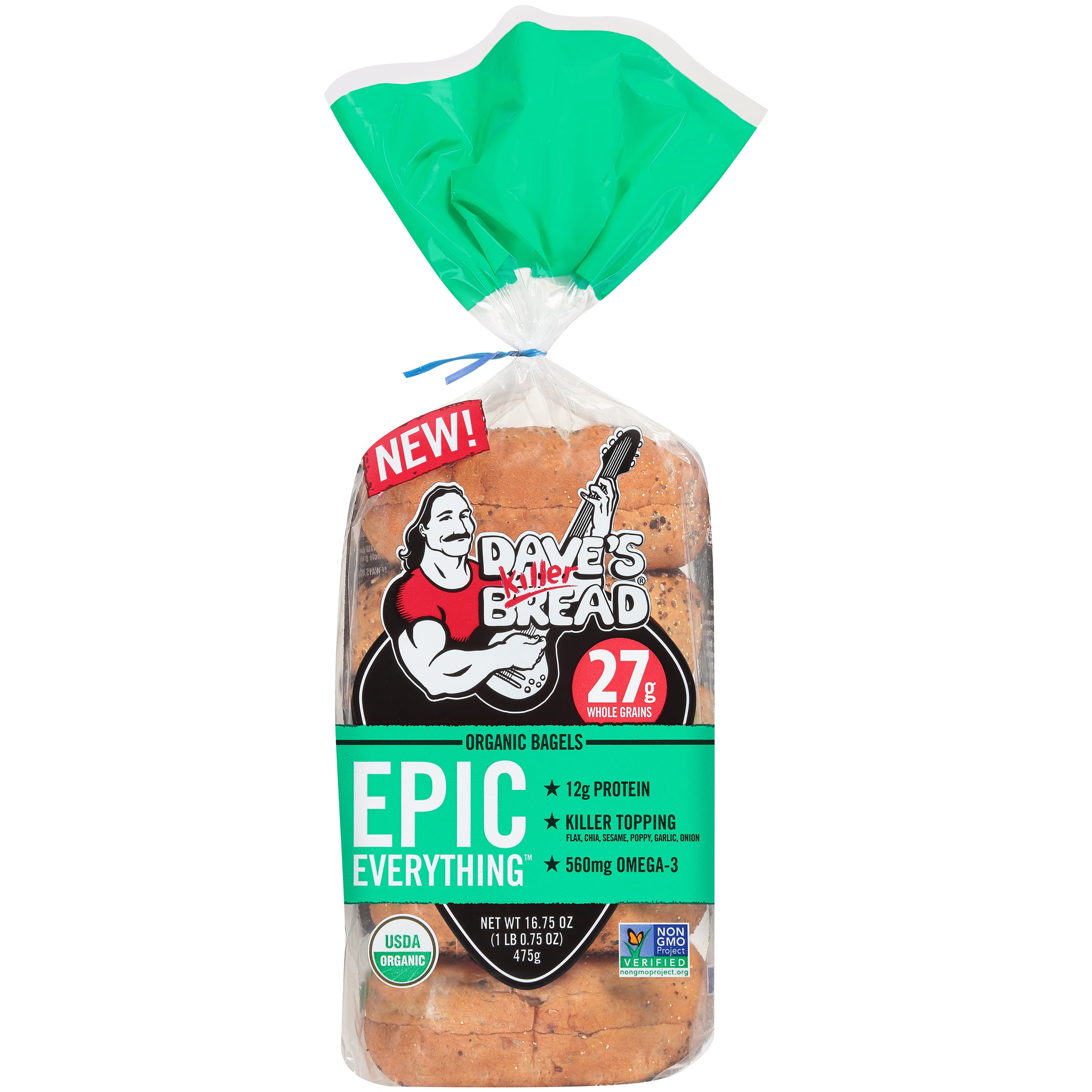 Dave's Killer Bread Epic Everything Organic Bagels 16.75 oz. Bag ...
