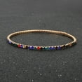 thumbnail image 3 of Multicolor Rhinestone Stretch Bracelet - Shiny and Simple Jewelry for Women, 3 of 13