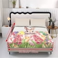 thumbnail image 5 of Jiueut Rabbit Mushroom Tulip Print 3 Pieces King Size Fitted Sheet Set, Easy to Wash Bedroom Sheet Set 2 PCS Wirnkle Free Pillowcase Soft Fitted Sheet with 9.8" Deep Pocket, Easter's Day Decor, 5 of 7