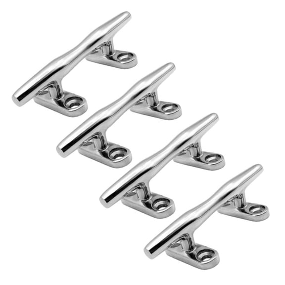 4 Pack Rope Dock Cleat 316 Stainless Steel Marine Open Base Dock Cleats Hardware Mooring Kayak Mooring Accessories