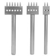 thumbnail image 2 of 3PCS Spacing Punch, Craft Hole Punching Set Tool DIY Leather Stitching Chisel Belt Puncher 8mm 2 4 6, 2 of 8