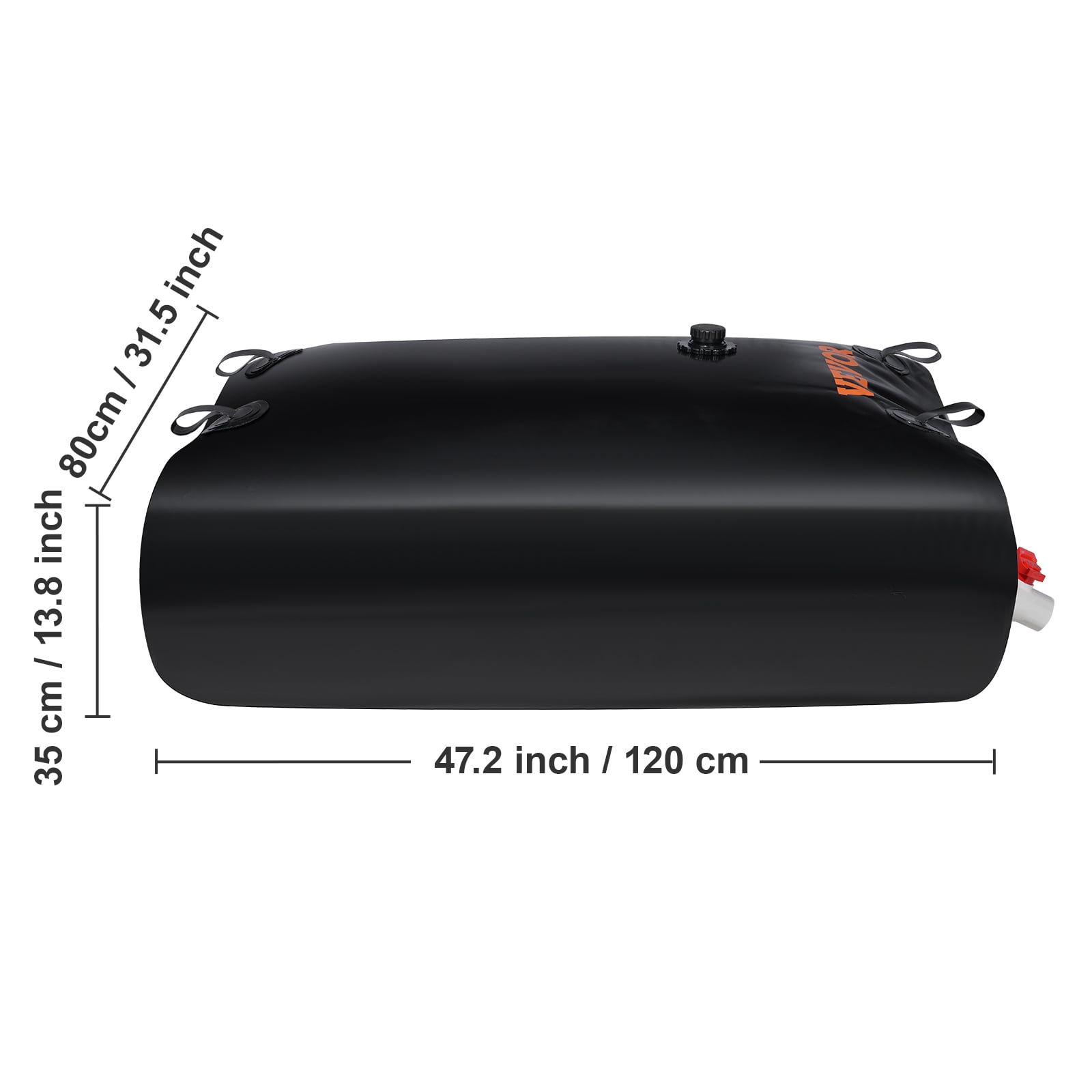 BENTISM Portable Water Storage Bladder Rainwater Bag,87 Gallon Large Capacity Water Storage Containers,1000D PVC Water Bladder Including Spigots and Overflow Kit,Water Tank
