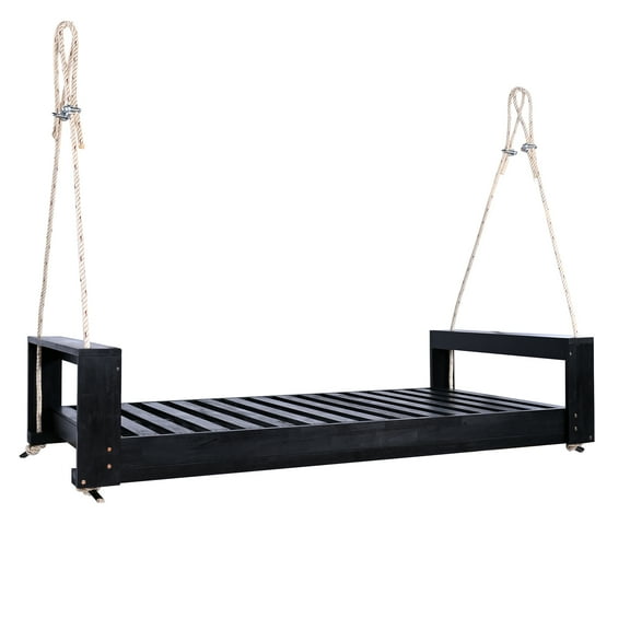 Sumdeal Twin Size Porch Swing Bed Seating Group,Black