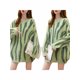 thumbnail image 4 of VISgogo Suéter de otoño para mujer, a rayas, cuello redondo, manga larga, tejido, largo, suelto, suéter, tops para niñas, 6 colores VISgogo  moda, 4 of 5