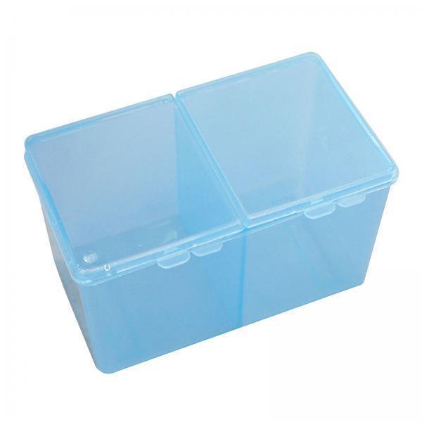 Contenedor para 3 Almohadillas Cosméticas Strade Fareast Limited Organizador de Algodón Color Azul