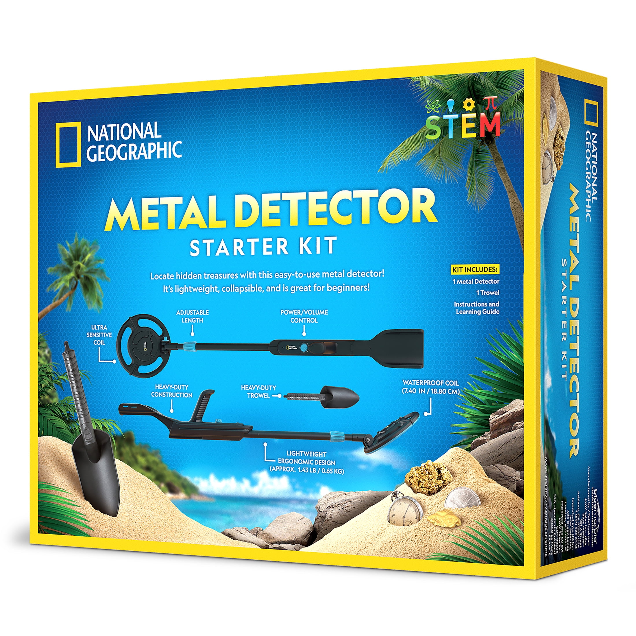 National Geographic Kids Metal Detector Starter Kit with Waterproof Coil