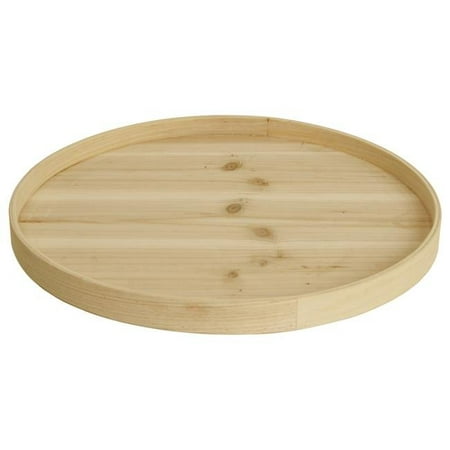 

12 in. Round Wood Tray - Set of 2
