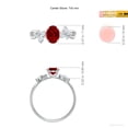 thumbnail image 5 of ANGARA Lab Grown 1 Ct Oval Ruby Butterfly Engagement Ring for Women in 14K White Gold (Size-7x5mm) | July Birthstone, Birthday, Anniversary, Jewelry Gift for Women | Lab-Grown Ruby Ring, 5 of 8