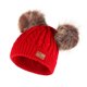 thumbnail image 1 of Sonducket Bufanda Bebé Invierno Cálido Kit Tejido Elasticidad Protector térmico Clima frío Cómodo Versátil Sellado Bufanda rosa Sombreros marrón bola de pom rojo Sonducket AP008793-01B, 1 of 6