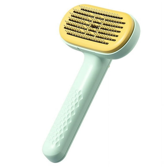 Tatum88 Cat Brush for Shedding - Dog Brush for Long or Short Haired Dogs, Cat Brushes for Indoor Cats, Cat Grooming Supplies for Dogs and Cats (Green)Round head needle yellow green