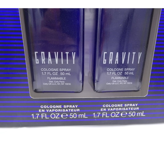 Gravity by Coty 2 pc Gift Set - Two1.7 Oz Cologne Spray New Boxed