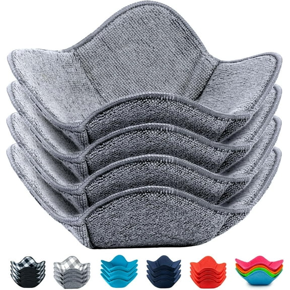 Microwave Bowl Cozy Holders for Hot Food Set of 4 Hot Pads for Bouillon Cups Multipurpose Heat Proof Plate Holder