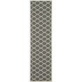 thumbnail image 6 of SAFAVIEH Courtyard Estelle Geometric Indoor/Outdoor Runner Rug, 2'3" x 8', Anthracite/Beige, 6 of 10