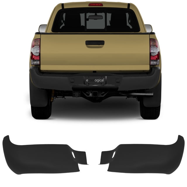 Convient pour 2005-2015 Toyota Tacoma eCoological Bumper Cover BT1002 BumperShellz; Uni; Sans Découpes Légères; Abdominaux en Plastique; Noir Mat