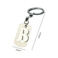 thumbnail image 6 of rygai Key Chain Multipurpose Bright Luster Hollow Out Smooth Surface Reusable DIY Stainless Steel A-Z Letters Women Men Car Key Ring Holder for Wallet,D, 6 of 8