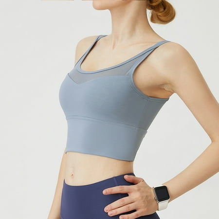 

Leutsin Women s Wireless Bra with Cooling Sleeveless Fitness Workout Running Crop Tops Women Seamless Stretch Sport Bra Padded Fitness Tank Tops Workout Gym Yoga Vest