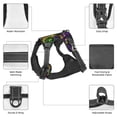 thumbnail image 3 of Naloa Neon Mardi Gras Pet Harness Vest with Traction Rope, Adjustable No-Choke Dog Vest for Outdoor, Walking - Small, 3 of 4