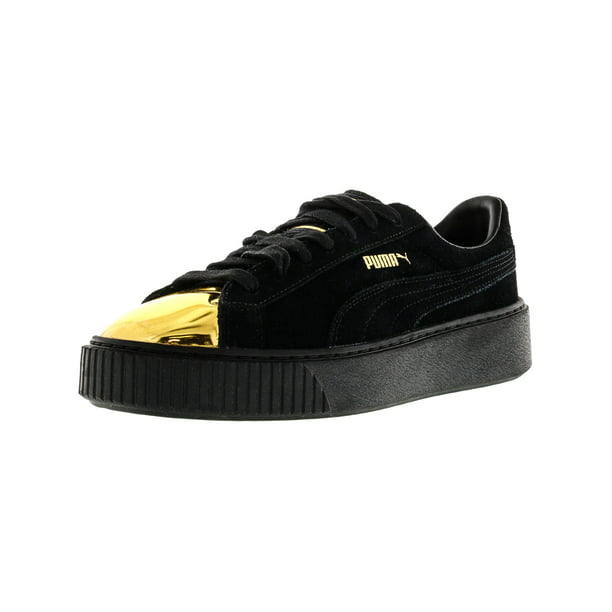 Corroderen Schuur hoop Puma Women's Platform Suede Gold / Black Ankle-High Fashion Sneaker - 9M -  Walmart.com