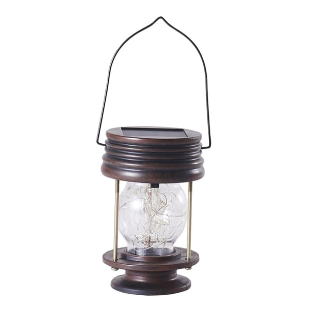 Lámpara de farol solar colgante, decoración de luces de hadas de paisaje para patio Zulema Lámpara de exterior Linterna