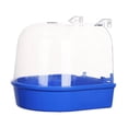 thumbnail image 3 of Caja de baño para pájaros de 5.12 pulgadas, comedero versátil, jaula de juegos, accesorio para baño de loros azul oscuro, 3 of 7