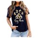 thumbnail image 1 of Gibobby Camisetas Mujer Baratas Manga Corta Tops informales mujer, Camiseta con estampado corto, manga, túnica para perros, camisa, amantes, letras, blusa para(Marina,M), 1 of 4