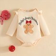 thumbnail image 5 of HCNTES Girls Clothes Newborn Baby Girls Outfits Girl Letter baby first christmas Romper Jumpsuit Bodysuit Bowknot Pants Set 0 3 6 9 12 18 Months Fall Winter Clothes, 5 of 6