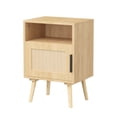 thumbnail image 3 of 22.83'' H Oak Rattan Table with Versatile Placement / Serves in Bedroom & Other Small Areas, 3 of 6