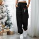 thumbnail image 5 of Pantalones estampados con bolsillos sueltos en la cintura elásticos informales para mujer a la moda Fridja hfkajh101242, 5 of 7
