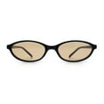 thumbnail image 5 of Womens Micro Oval Snug Dad Fashion Thin Plastic Sunglasses Black - Beige, 5 of 8