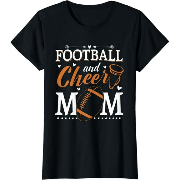 Funny Cheerleading Mom Football and Cheer Mom T-Shirt