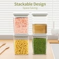 thumbnail image 6 of FOUKUS Airtight Pop Up Container: 3 pack 1.2 QT Food Storage Container with Lid, Stackable Kitchen Storage Container for Cereal, Snack, Sugar, Coffee, 6 of 6