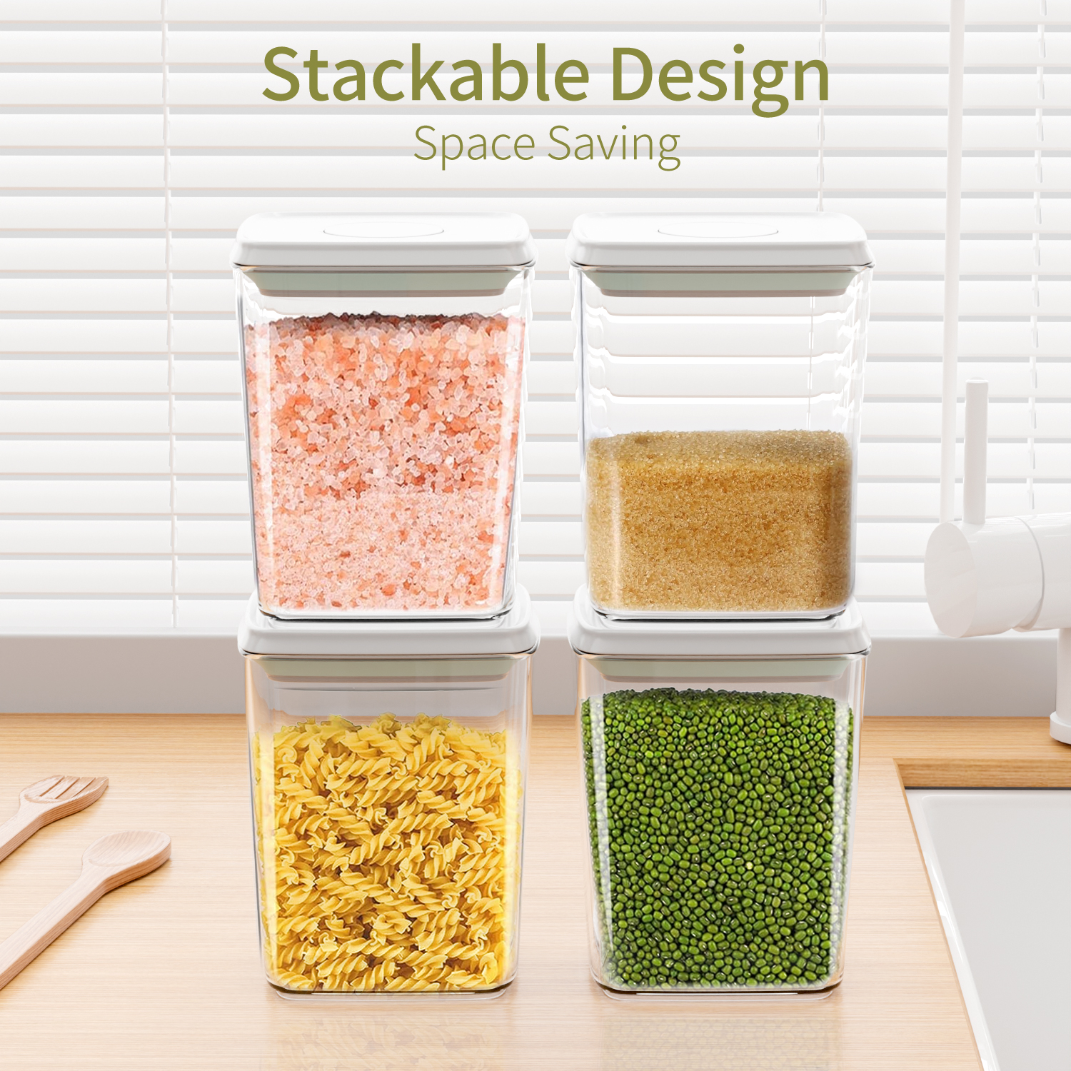 Foukus Airtight Pop Up Container, 3-Pack, 40 oz photo 6