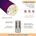 thumbnail image 5 of Iauyy Flameless Candles Battery Operated LED Pillar Candles with Remote and Timer, Wave-like Purple Set of 2 （S), 5 of 8