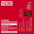 thumbnail image 3 of Hyper Tough 23-piece Screwdriver Set with Dual Material Tri-Oval Comfort Grips, 3 of 10