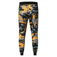 thumbnail image 3 of Shakumy Metallic Pants Men Casual Shot Men's Camouflage Sports Jogging Trousers Fitness Print Men's Track Pants Mens Orange X-Large, 3 of 5