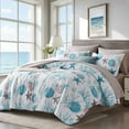 thumbnail image 5 of Flymme Coastal Bedding Comforter Set Full Bed in a Bag Blue 7 Pieces Beach Themed Comforter Set with Sheets Complete Ocean Bedding Sets for All Season, 5 of 8