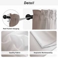 thumbnail image 5 of Brown White Ombre Kitchen Curtains, Modern Gradient Abstract Art Light Filtering Window Curtain Panels, 2Pcs Rod Pocket Window Treatments Set for Living Room Bathroom Bedroom 52x72 Inches, 5 of 9
